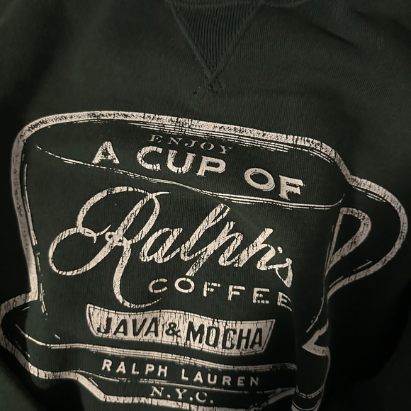 NEW RALPH Lauren Ralph’s coffee sweatshirt XS - Picture 5 of 6